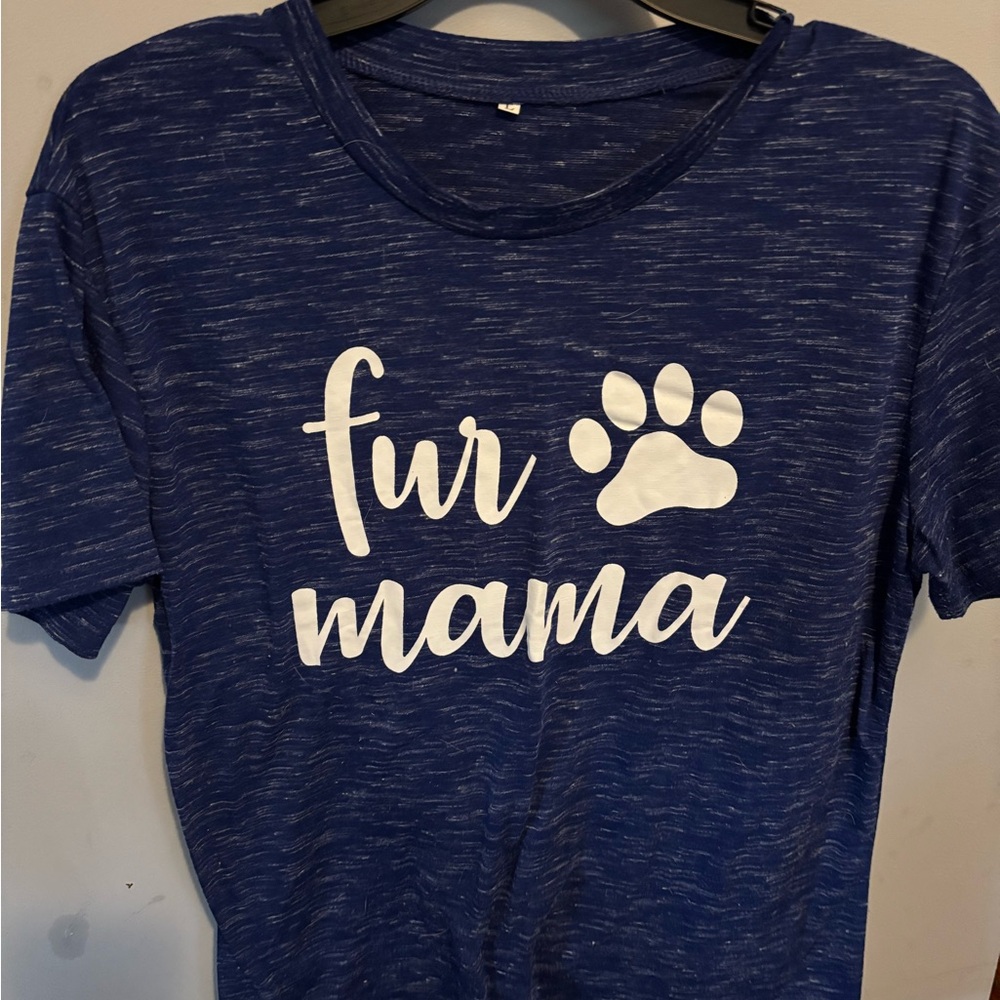 Blue 'Fur Mama' Kids T-Shirt